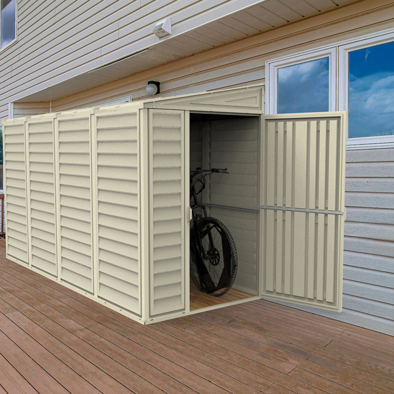 Duramax Building Products 4 ft x 10 ft Plastic Lean-to Storage Shed ...